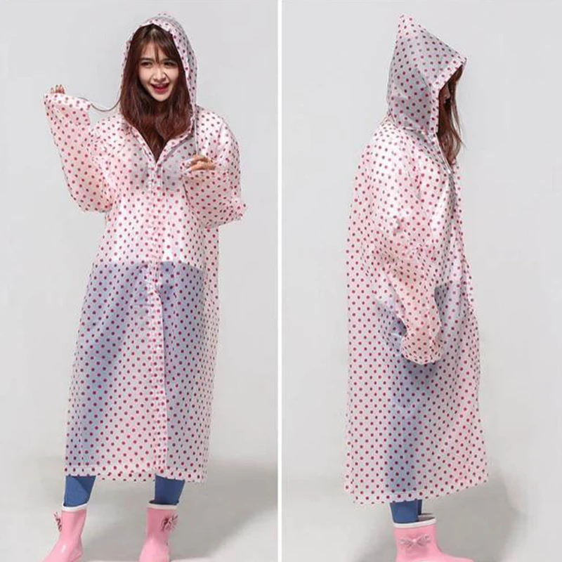 1Pcs Practical Adult EVA Thickened Long Raincoat For Men And Women Transparent Waterproof Non-disposable Poncho