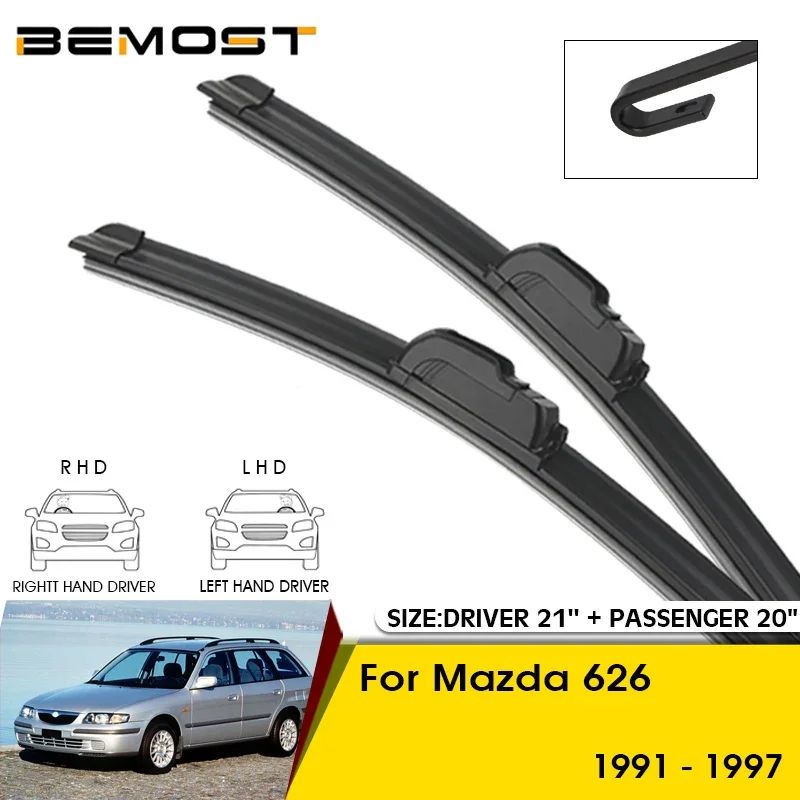 

Car Wiper Blades For Mazda 626 1991-1997 Windshield Windscreen Front Window Blades 21"+20" Car Accessorie