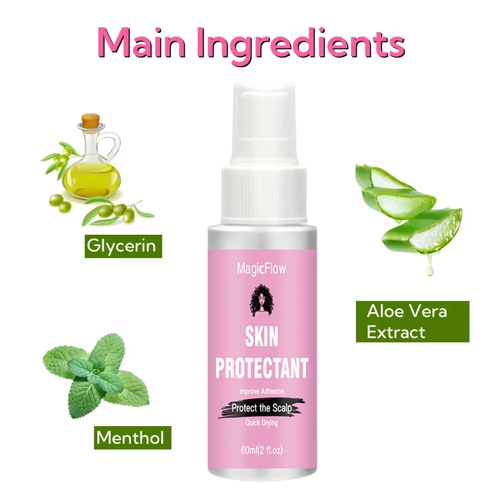 بخاخ حماية للبشرة 60 مل/2 أونصة - يمنع التهيج والحساسية | دروع الجلد من الاتصال المباشر مع غراء الشعر المستعار #6