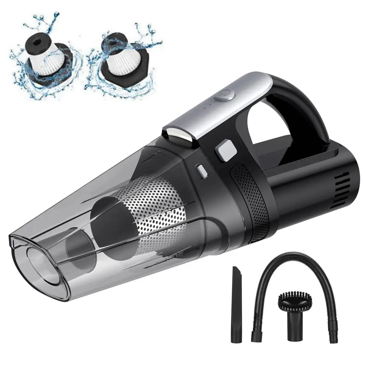 Ручной Беспроводной Мощный циклонный портативный Перезаряжаемый пылесос для дома, домашних животных, волос, светодиодный 2 HEPA фильтр