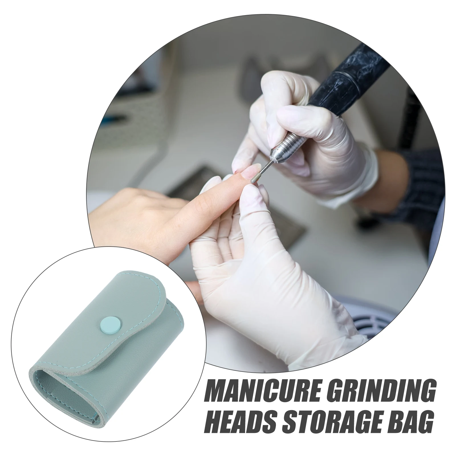

Manicure Tools Storage Bag Drill Bit Holder Durable Folding Organizer Compact Bit Container For Home Salon Use Nail Drill Bits