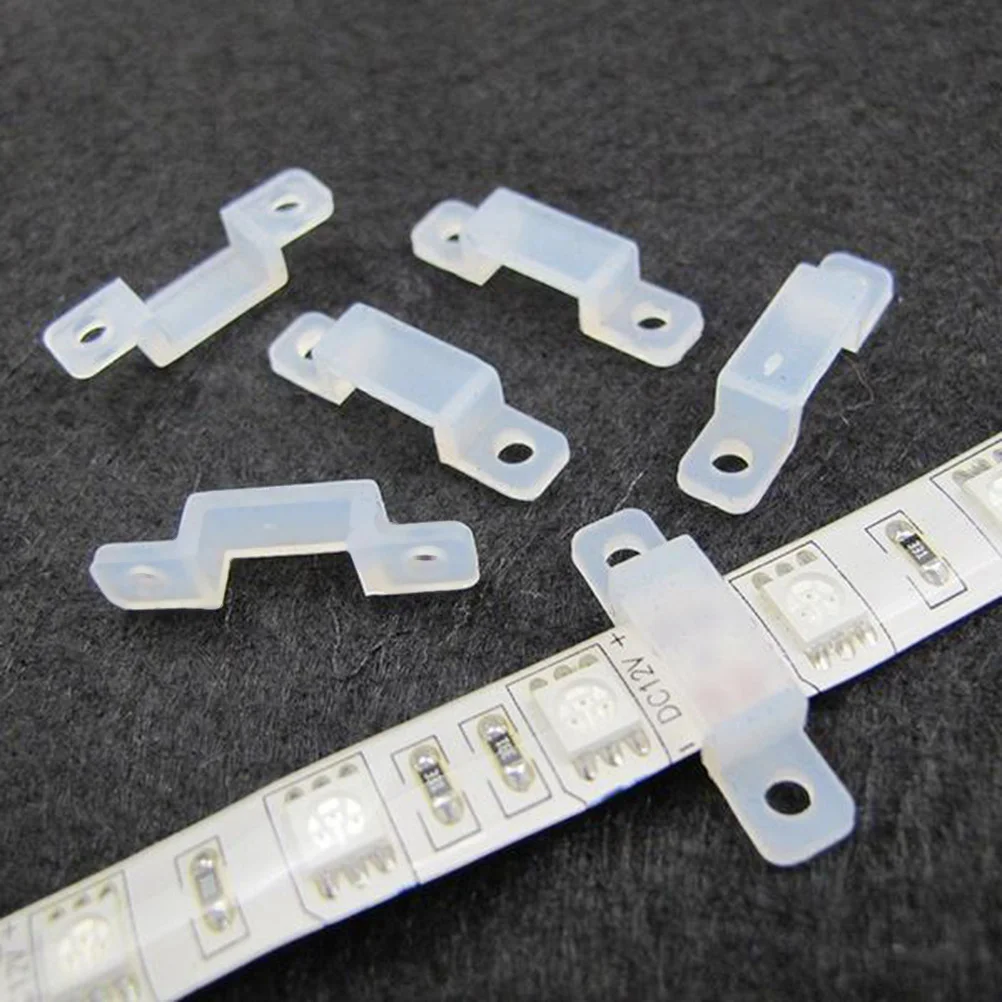 50 Pcs Strip Lights Bar Mounting Bracket Attachment Clip Fixing Securing LED 100X040X020CM Clips