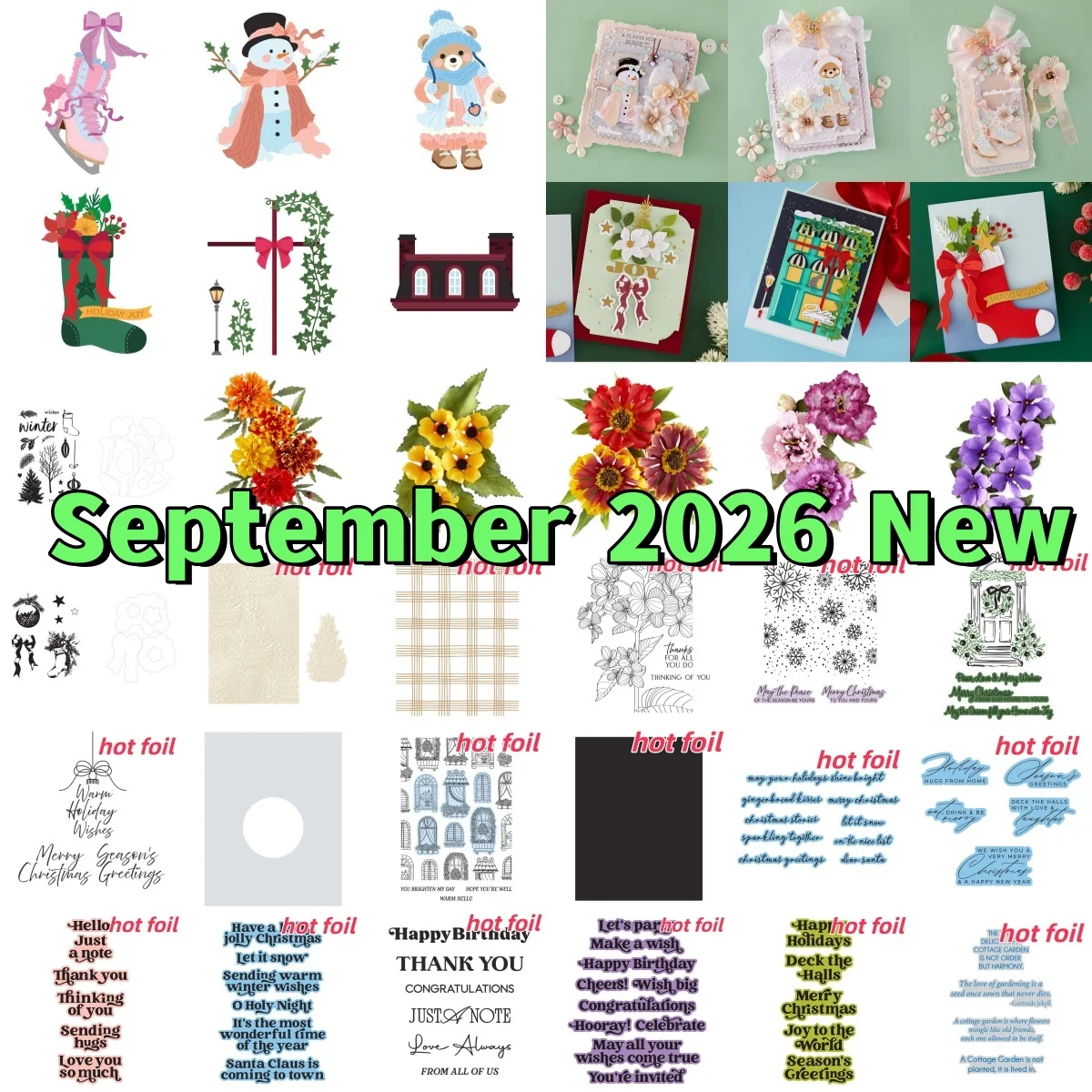 September 2026 New Christmas Tree Holiday Metal Cutting Dies Clear Stamps Stencil Hot Foil For DIY Scrapbook Craft Decoration