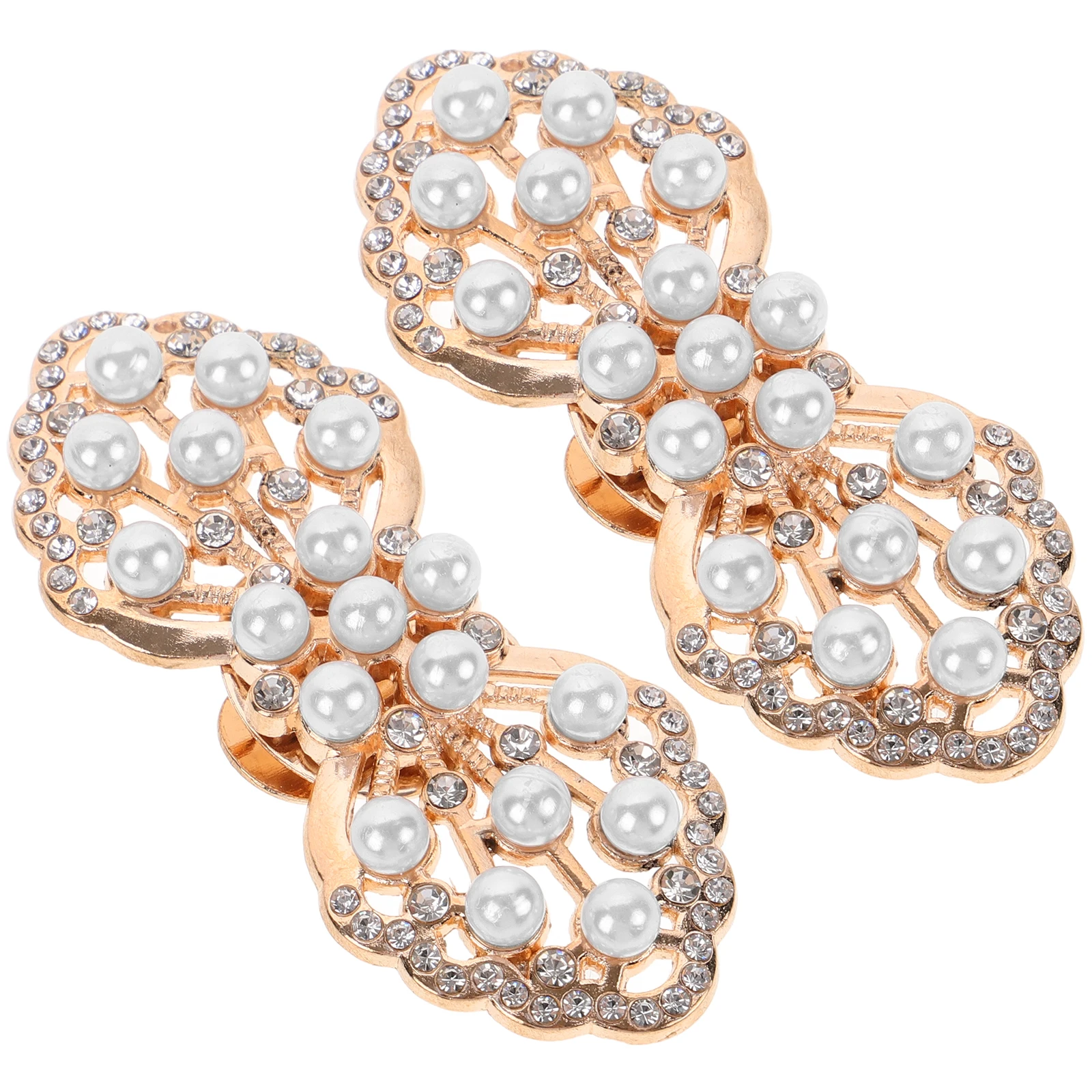 

2Pcs Crystal Shoe Buckle Detachable Clip on Shoe Accessories for Bridal Wedding Prom and Formal Events Women Shoes Buckle