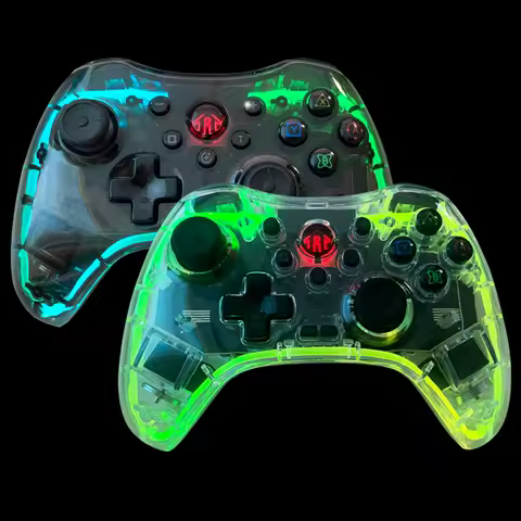 Transparant Crystal Gamepad for NS Switch Controller Wireless BT Game Controller Gamepad Joystick for Switch PS3 PS4 Android PC