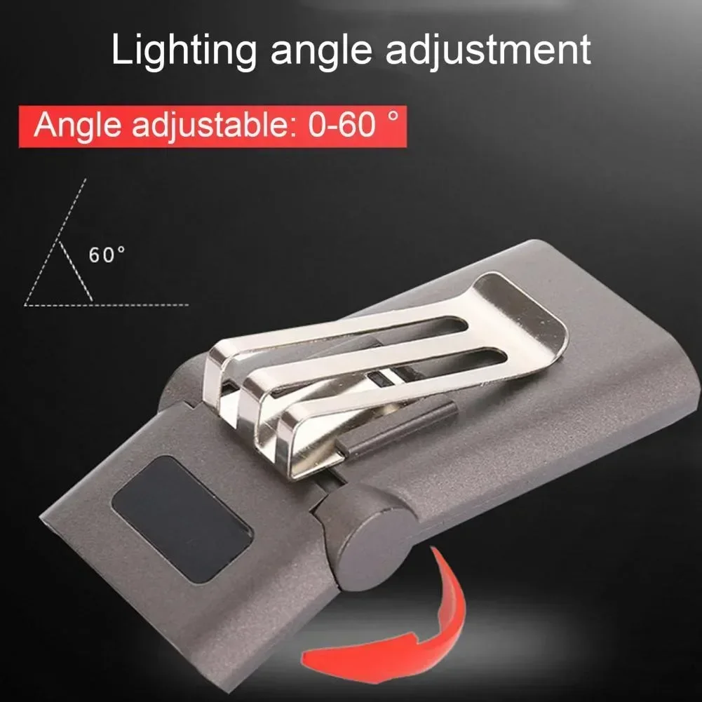 Mini farol LED com USB recarregável, aba impermeável do chapéu, aba do chapéu, Mini Clip Light