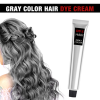 100ml Gray Hair Dye Cream Professional Hair Dye Salon Wax Light Silver Coloring Unisex Smoky Gray Punk Style Agent Hair Creams