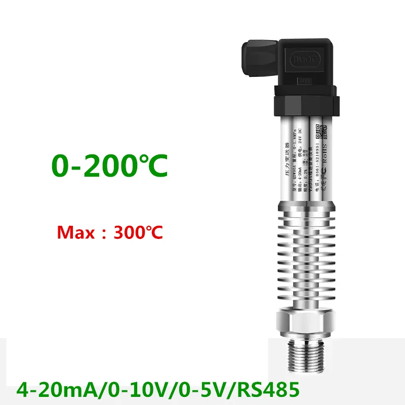 

-10-200 ℃ Датчик давления 0-600 бар Высокотемпературный датчик давления 4-20 мА 0-10 В 0-5 В RS485 M20 * 1,5 Датчик давления