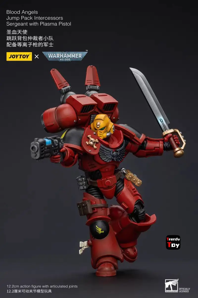 

【JOYTOY】Доставка в течение 24 часов. Фигурка Warhammer 40K Blood Angels Jump Pack Intercessors Sergeant с плазменным пистолетом, масштаб 1/18.