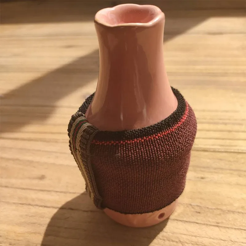 

Pink Ceramics Moxibustion Box Protable Massage Face Acupuntura Point Moxa Rolls Burner Chinese Guasha Heating Therapy