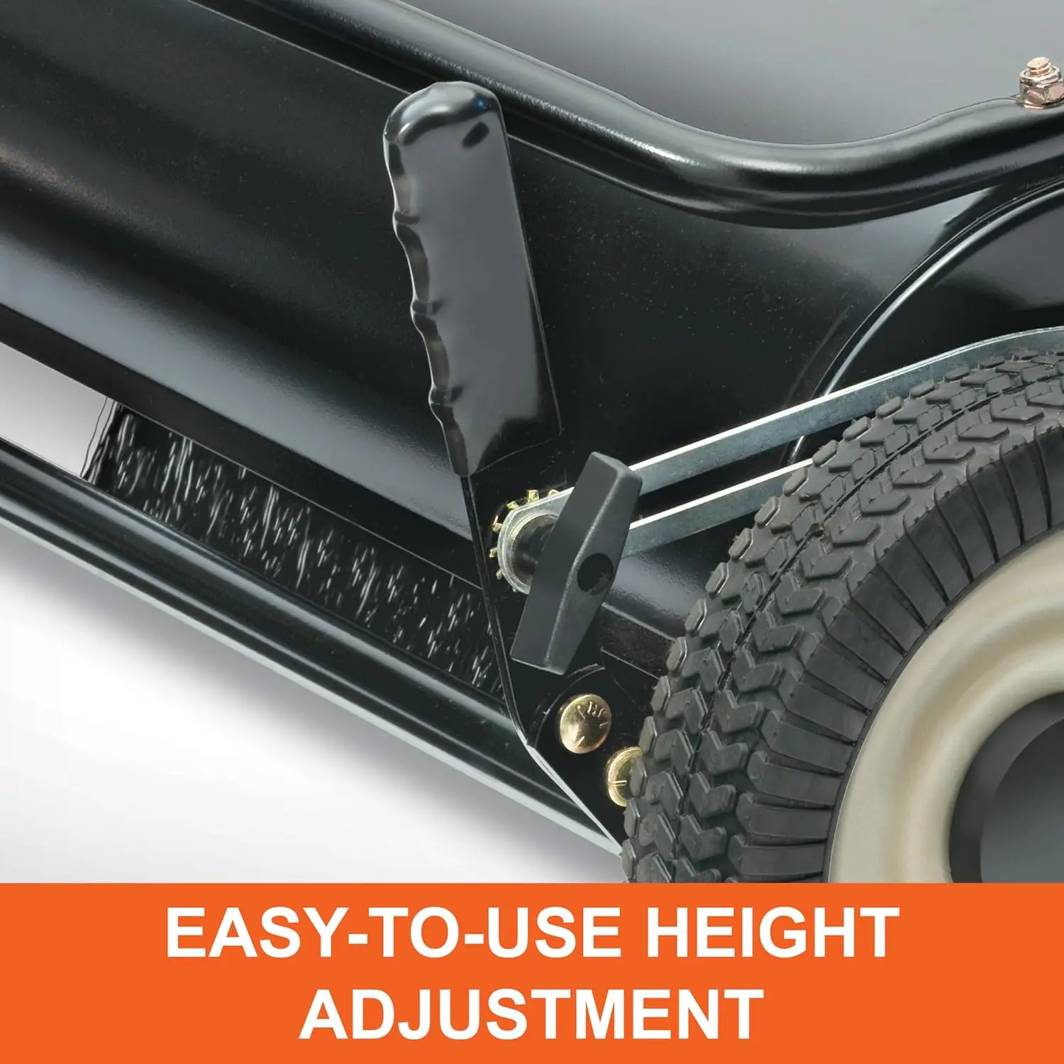 45-400 42-Zoll-Rasenkehrmaschine, schwarz