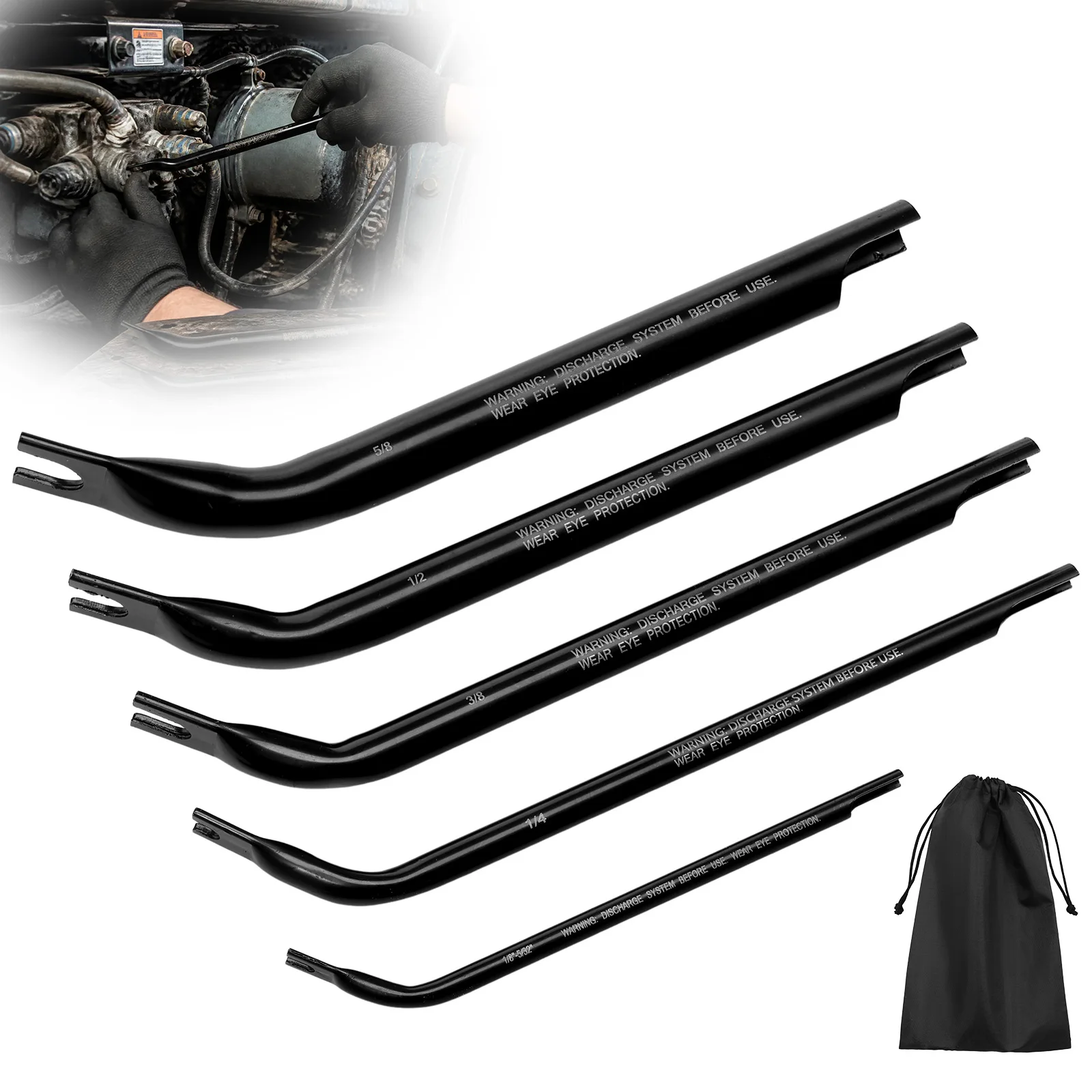 

5Pcs Air Line Disconnect Set for Disconnecting Air Line Fittings in Suspension Steering System with Double Ended Design 1/8"