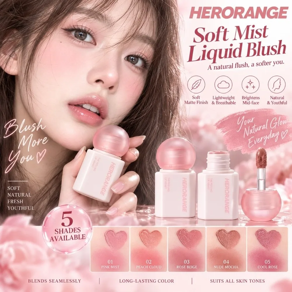 New Soft Matte Liquid Blush Wand Brightening Low Saturation Makeup Blush Stick Lasting Highlighter Contour Stick Beauty & Health
