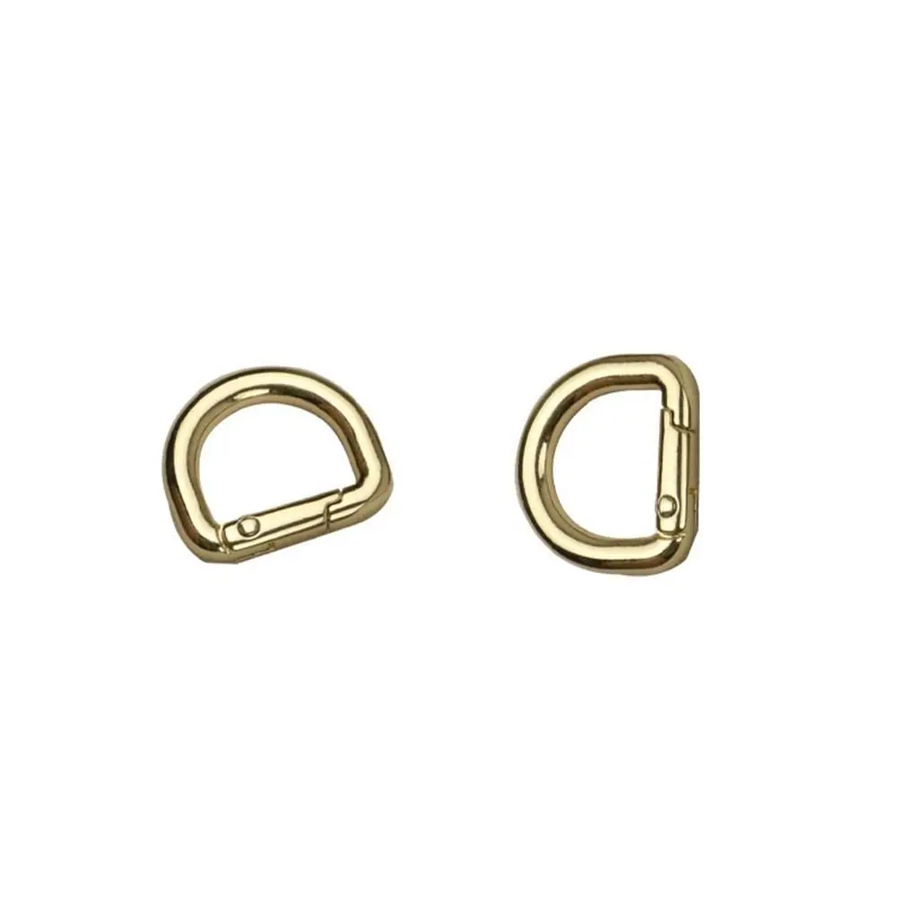 2pcs Zinc Alloy Plated Gate Buckle New 25*18mm Multicolors Purses Handbags Carabiner Spring D Ring Outdoor Tool