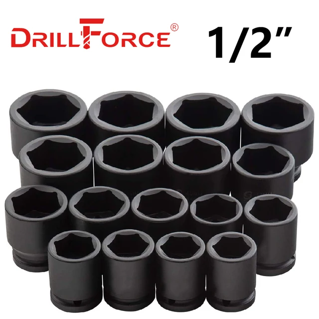 Drillforce 1PC krótki klucz udarowy nasadka sterownika 1/2 "Adapter samochód Auto ciężarówka naprawa opon przemysłowe narzędzie pneumatyczne