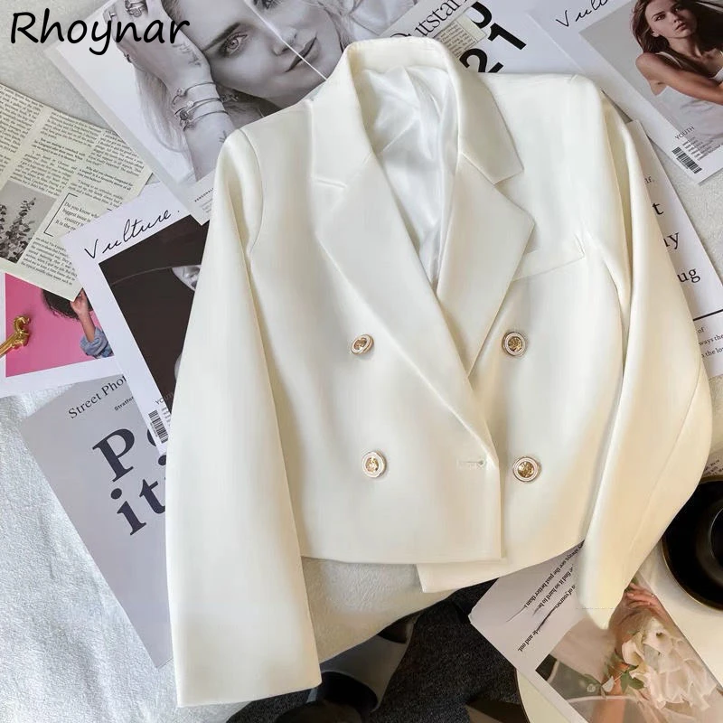 

Blazers Women Solid Office Lady Age-reducing Basics Korean Style All-match Modern Ins Ladies Vintage Popular Designed Special