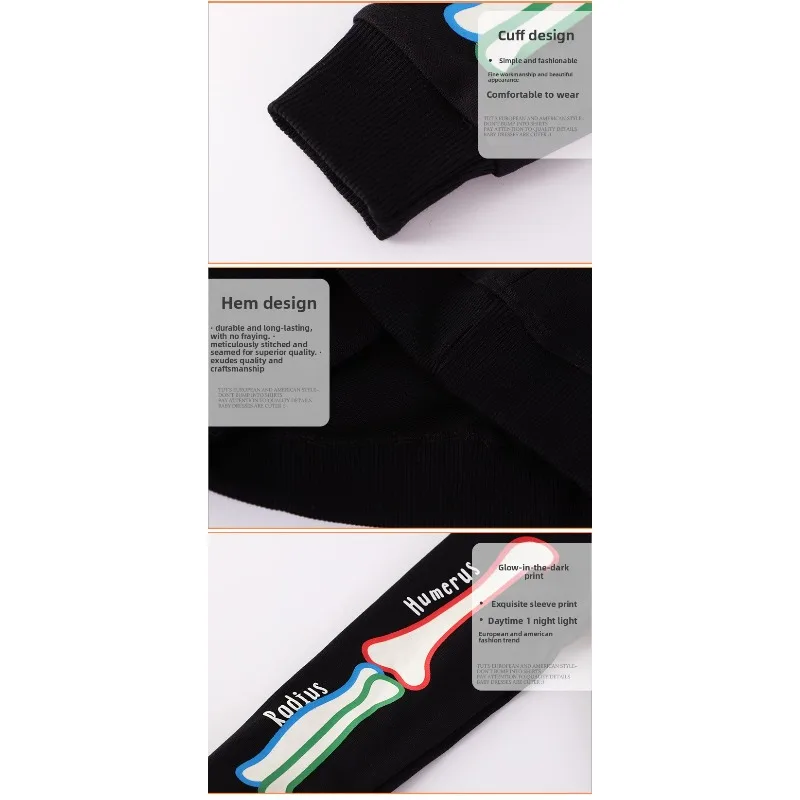 توهج الظلام هالوين هوديي جاك يا فانوس طباعة البلوز مضيئة محبوك القطن البلوز الخريف الملابس ملابس الحفلات زي #5