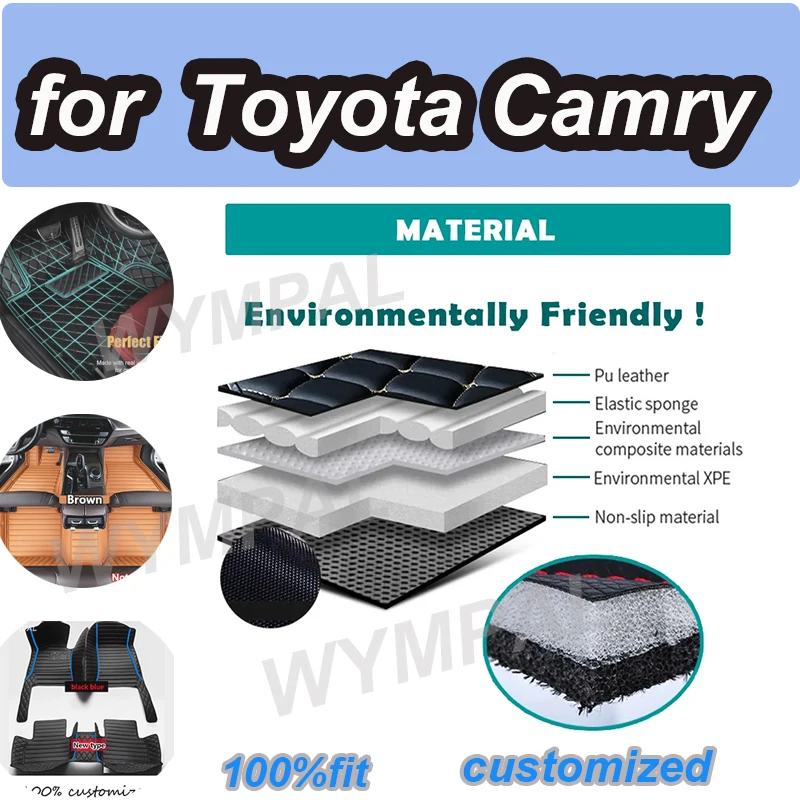 

Роскошные автомобильные коврики для Toyota Camry XV40 2011 2010 2009 2008 2007 2006, аксессуары для салона автомобиля, запасные части