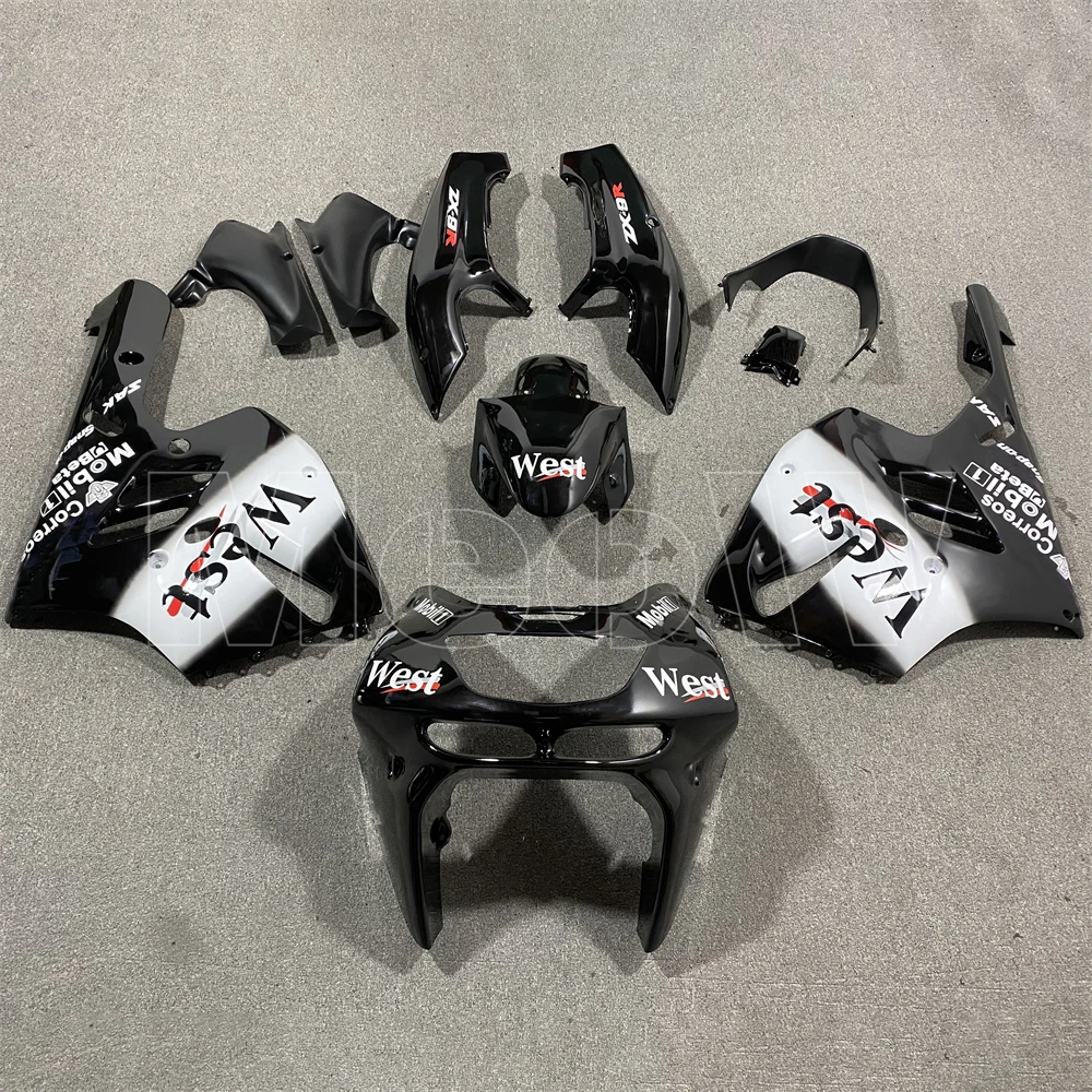 Custom Fairings Kit for Ninja ZX-9R 94 95 96 97 ZX 9R 1994 1995 1996 1997 ZX9R Bodywork Set Black White