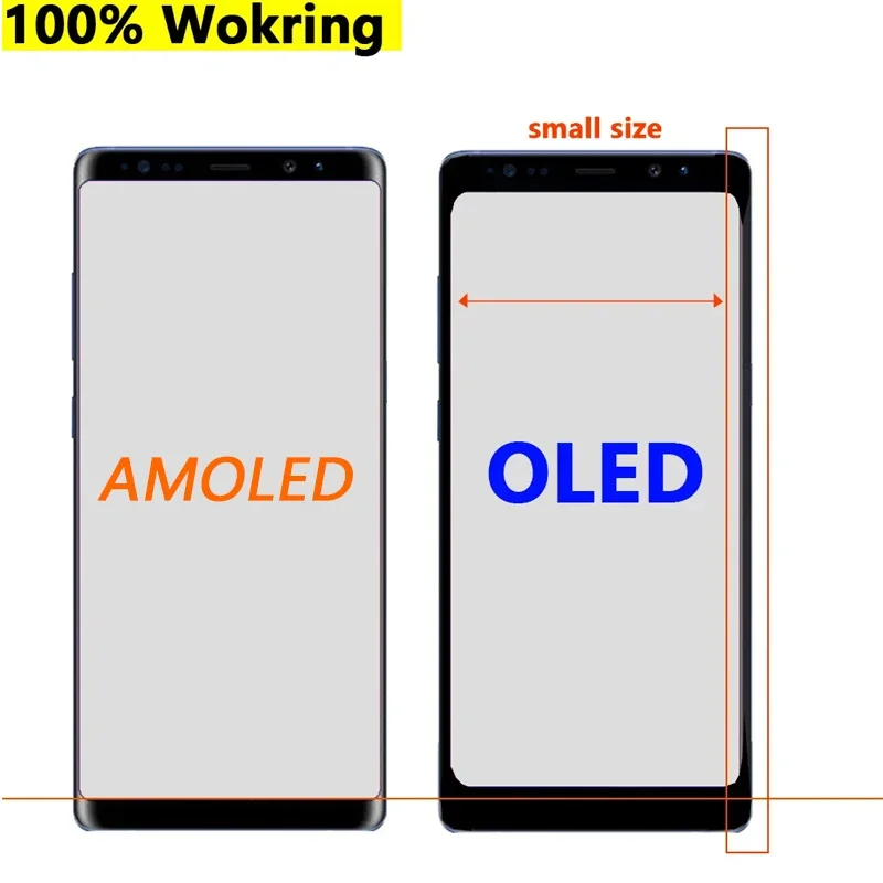 Super OLED Note8 SM-N950A N950U LCD Touch Screen LCD For Samsung Galaxy Note 8 N950 Display 100% Working With Frame Tested A+