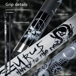 Professional Grade Carbon Billiard Cue 13mm Tip Skull and Mechanical Design Durable for 9 Ball and Carom Billiards
