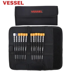 VESSEL 12-Piece Precision Screwdriver Set with Phillips/Slotted/Torx Screwdrivers,Pouch for Computer, Laptop, Watch NO.9912B