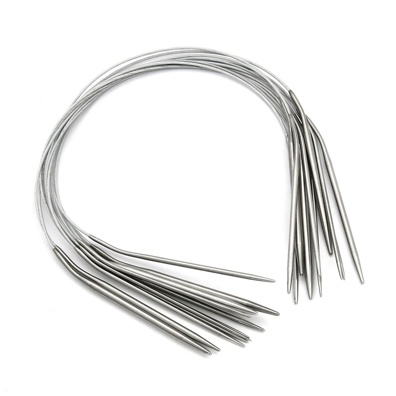 

1.6-4.8mm Stainless Steel Circular Knitting Needles Crochet Needle Pins For Knitting Hooks Set DIY Weaving Craft Needlework Tool