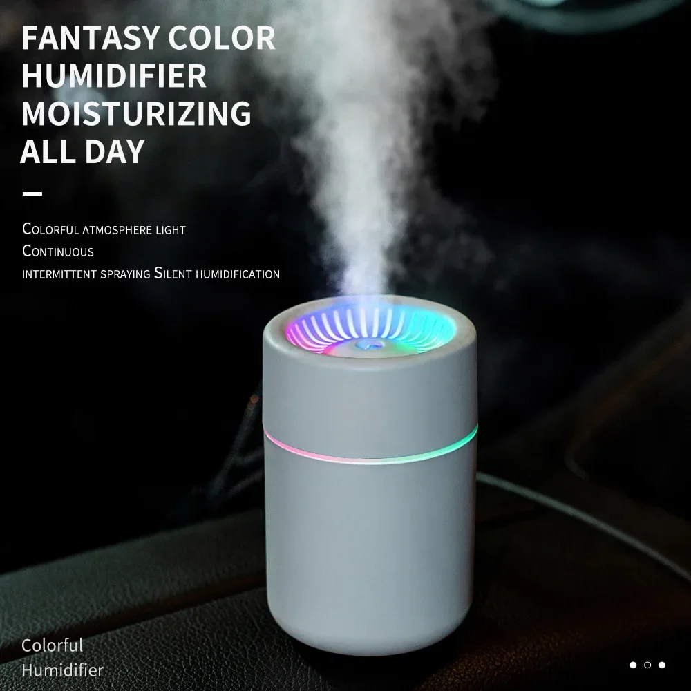 Portable color LED night light humidifier,silent mini model,180 ml aroma diffuser,suitable for use in cars, offices and bedrooms