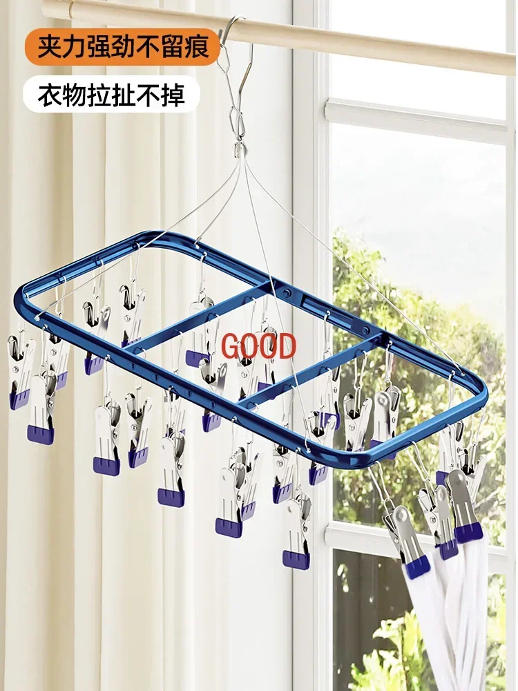 رف جورب متعدد الوظائف، رف تجفيف الملابس المنزلية المعلقة #2