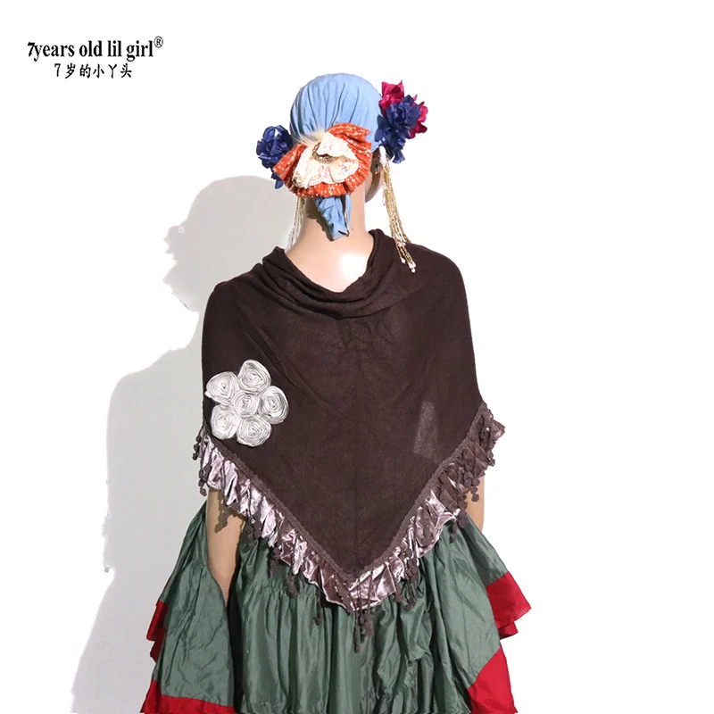 

Ажурный шарф для танца живота GYPSY Tribal Fushion с бахромой, шаль на бедрах, бурлеск, хлопушка HS259