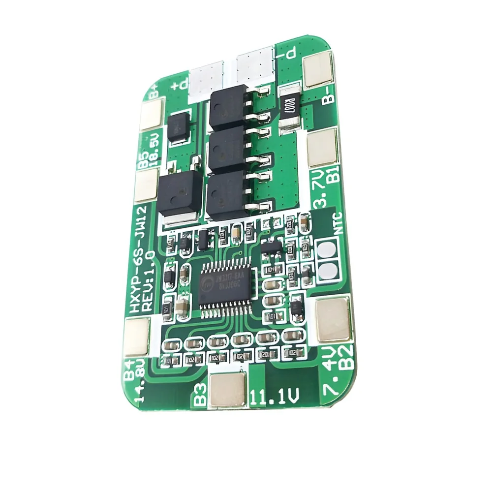 6S 14A 25.2V Battery Protection Board For BMS 6 Pack 18650 Li-ion Lithium Battery Cell Module without equalization