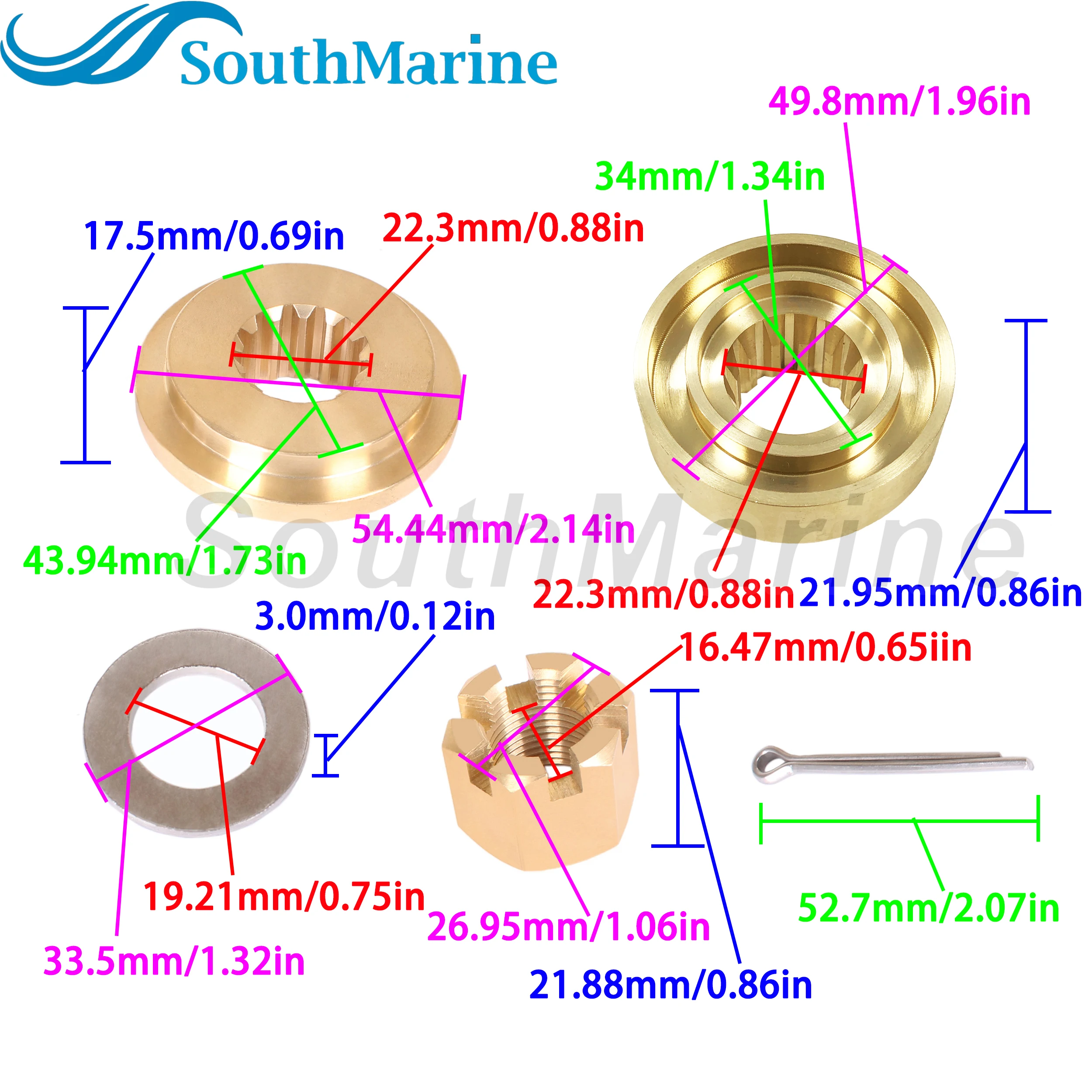 Arruela de impulso de hélice externa 57632-95320, espaçador 57633-94301/94300 para Suzuki 40HP 50HP 60HP, 5031551   para Evinrude Johnson