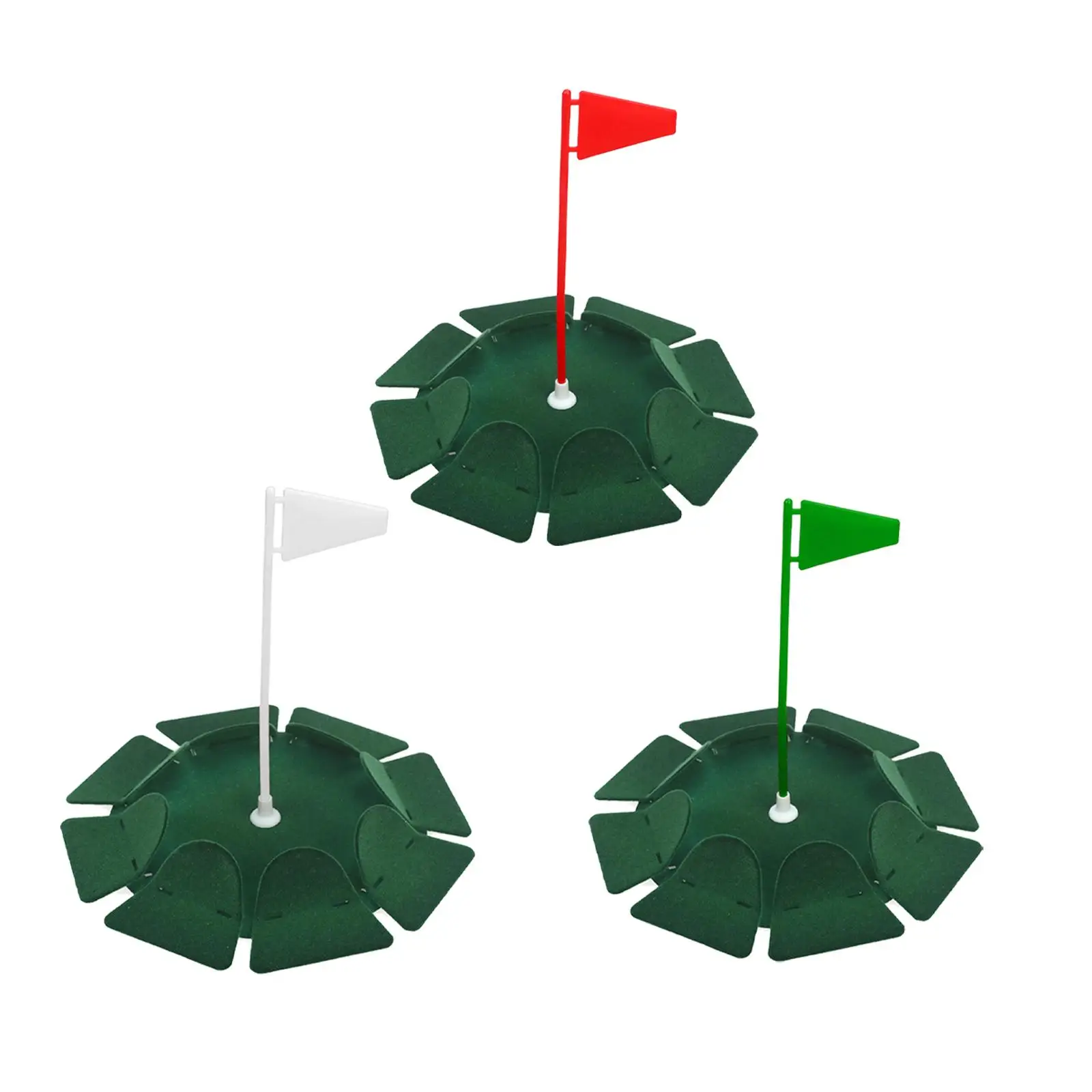 

Golf Practice Putting Cup Putting Hole Plate with Flag Flocking Lightweight Golf Putter Training Aid for Garage Indoor Yard