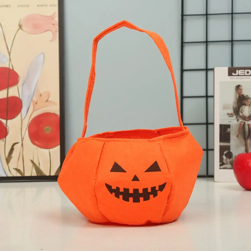 

Kawaii Ghost Pumpkin Bag Cloth Trick or Treat Halloween Candy Bag Gifts Pouch Handbag Pumpkin Candy Bag Happy Halloween Day