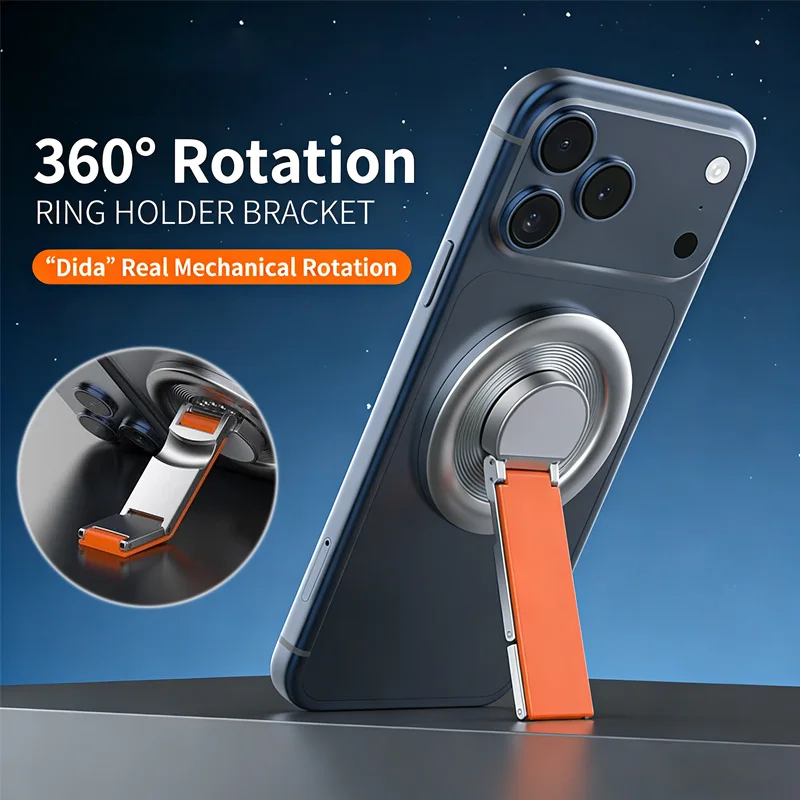 

For Magsafe Magnetic Phone Holder 360 Degree Rotation Finger Ring Stand for IPhone 17 15 16 Xiaomi