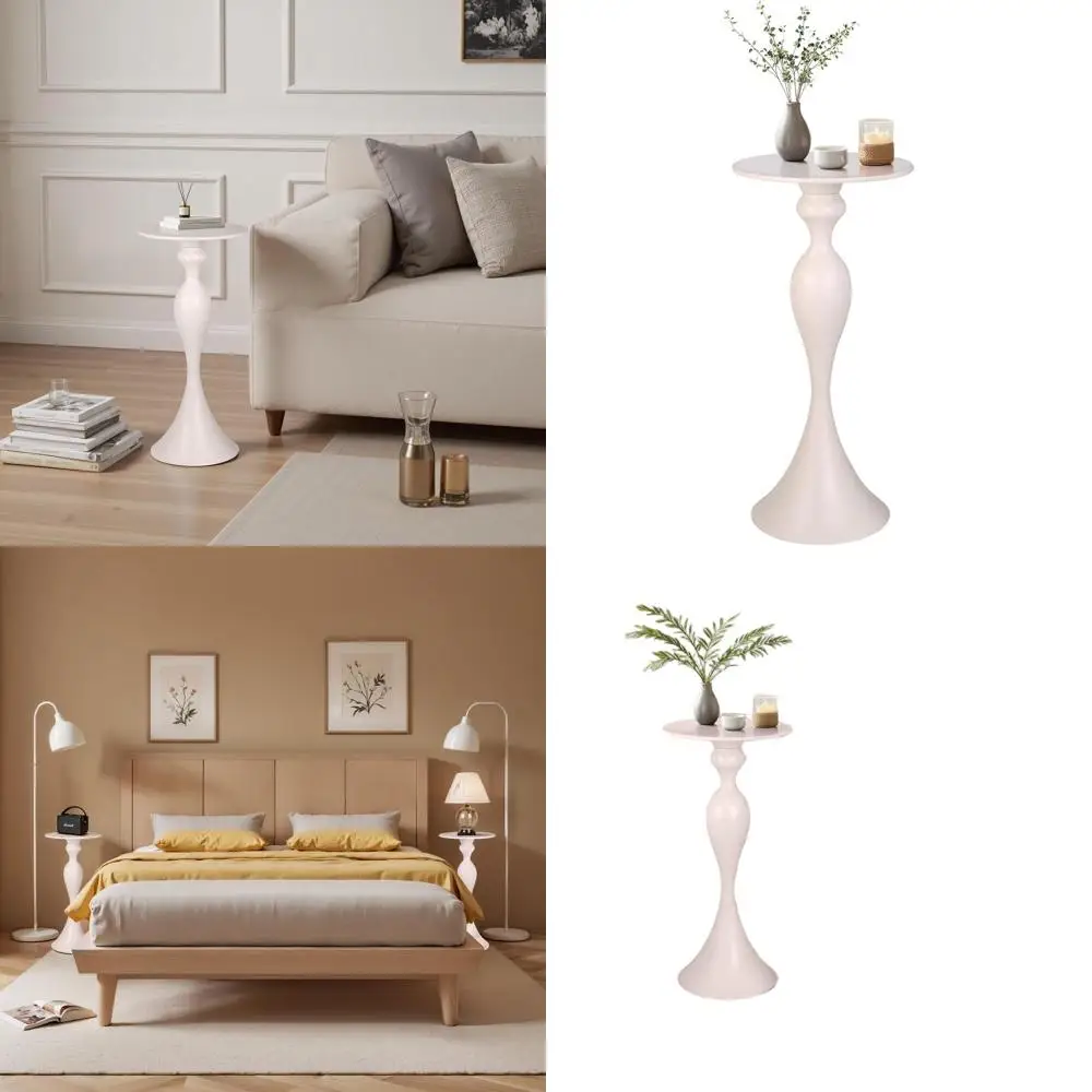 

Компактные металлические приставные столики, круглые, в стиле Мартини, в винтажном стиле, для небольших помещений, гостиных, спален, белые