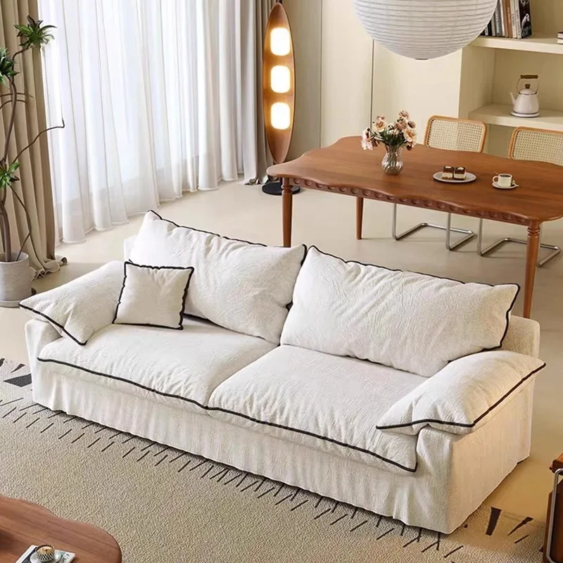 

Minimalist Cheap Living Room Sofas Designer Space Saving Comfortable Living Room Sofa Relaxing White Divano Postmodern Furniture
