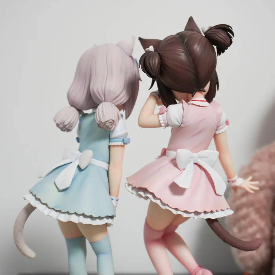 أنيمي NEKOPARA الشكل 18 سنتيمتر القط خادمة الشوكولاته الفانيليا لطيف جميل القط نمط نموذج بولي كلوريد الفينيل ثابت ألعاب أطفال تحصيل دمى هدية