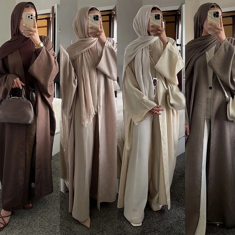 Dubai Abayas for Women Muslim Modest Dress Eid Ramadan Kimono Jalabiya Djellaba Turkey Kaftan Arabic Robe Caftan Marocain Femme