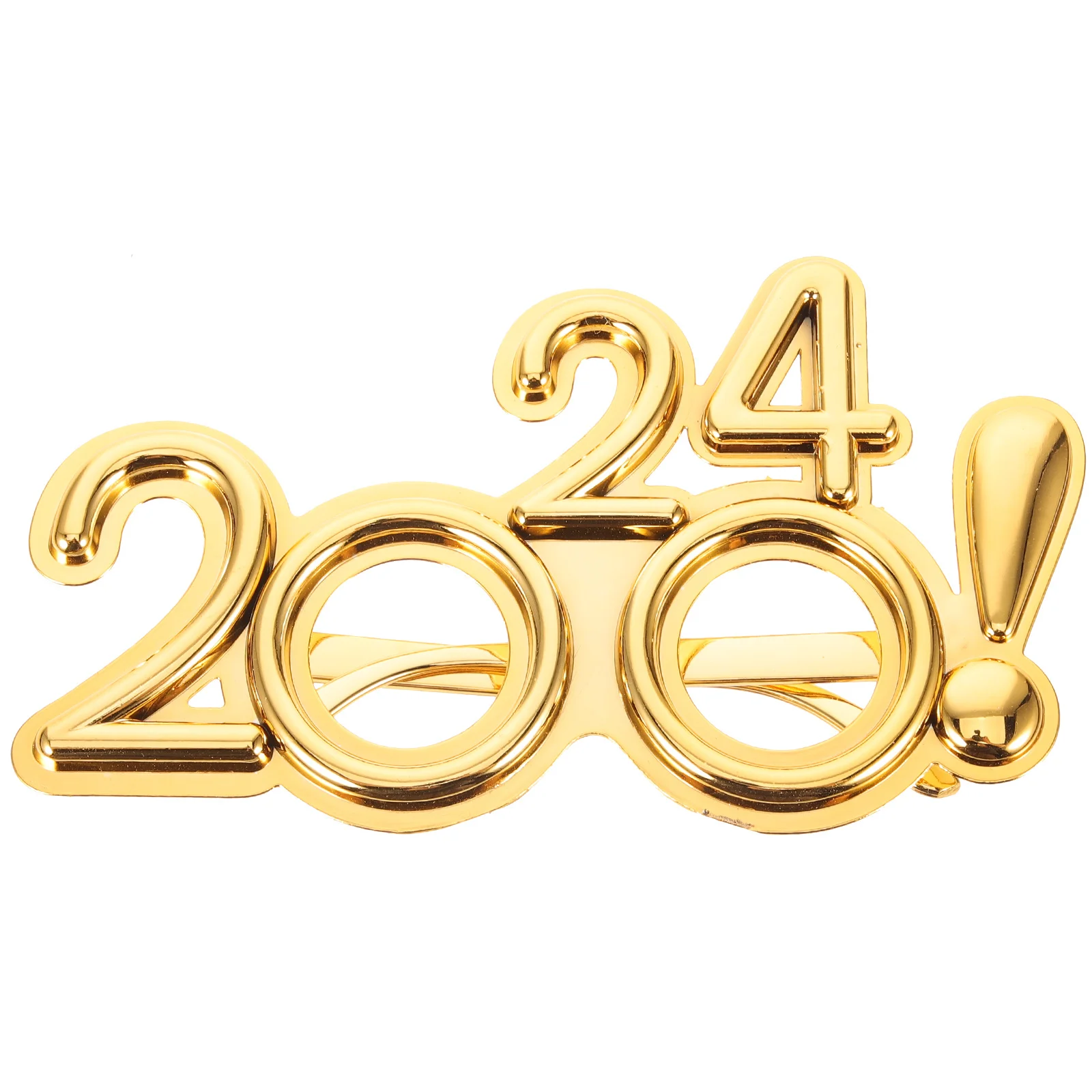 

1Pair 2024 New Year Party Eyeglasses Props Creative Lightweight Plastic Glasses for Festive Photos and Joyful Moments