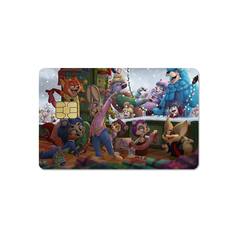 Nimated فيلم Zootopia 2 نيك وايلد جوديث غاري البنك بطاقة ملصق فيلم الشريط الجلد لبطاقة الائتمان بطاقة الخصم رقاقة صغيرة الهدايا #2