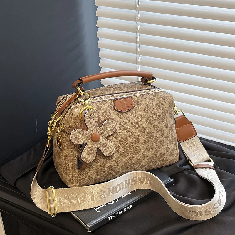 

Женская роскошная кожаная классическая модная сумка через плечо Элегантная дизайнерская сумка через плечо для модного повседневного наряда