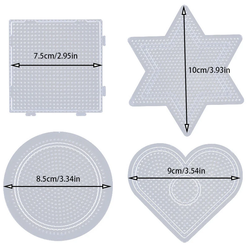 2.6MM praktyczne PE przezroczyste kwadratowe koraliki do topienia duże tablice z okrągłymi puzzlami koraliki szablon do DIY bezpiecznik