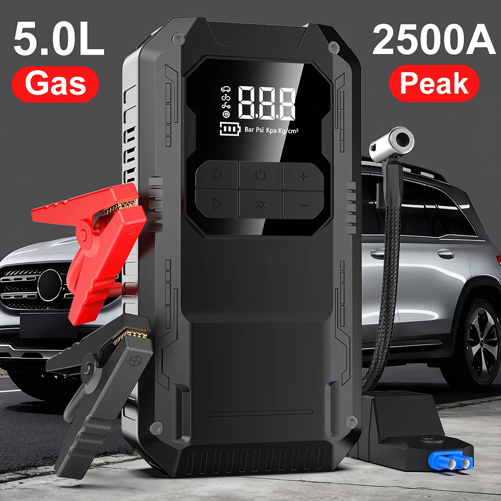 YIJU سيارة الانتقال كاتب 2500A مضخة هواء قوة البنك المحمولة شاحن بطارية السيارة ل 12 فولت السيارات بدء جهاز الطوارئ الداعم #1