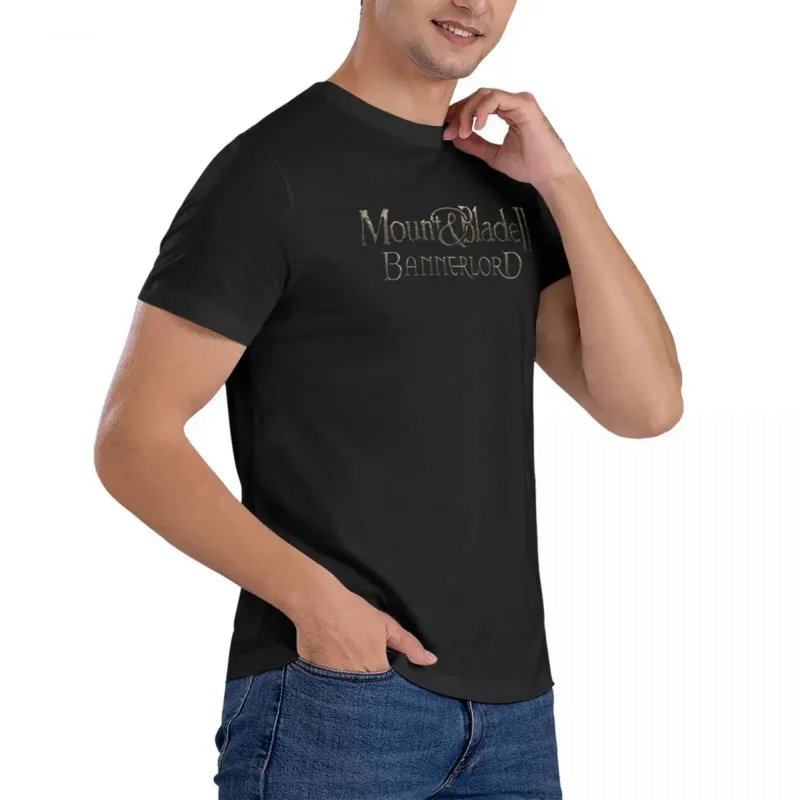 Men's Bannerlord - Logo T Shirt Mount Blade Pure Cotton Tops Vintage Short Sleeve Crewneck Tees Gift Idea T-Shirt