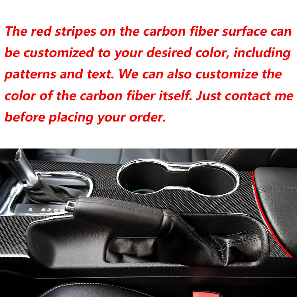 For Ford Mustang S550 2015-2023 Carbon Fiber Rearview Mirror Side Panel Cover Trim Strips Car Accessories Decoration Sticker