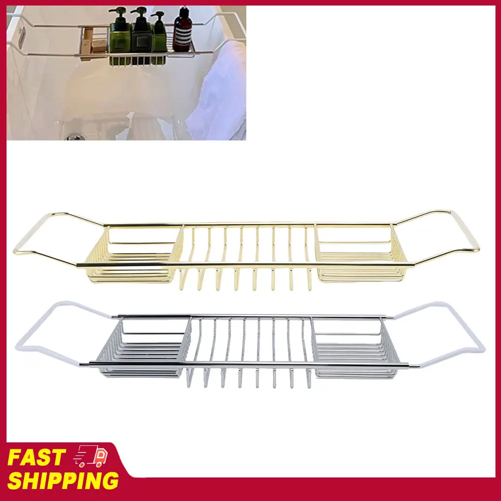 

Раздвижной поднос для душевой кабины/ванны из нержавеющей стали для роскошной ванной комнаты, аксессуар для ванной, расширяемый поднос для ванны