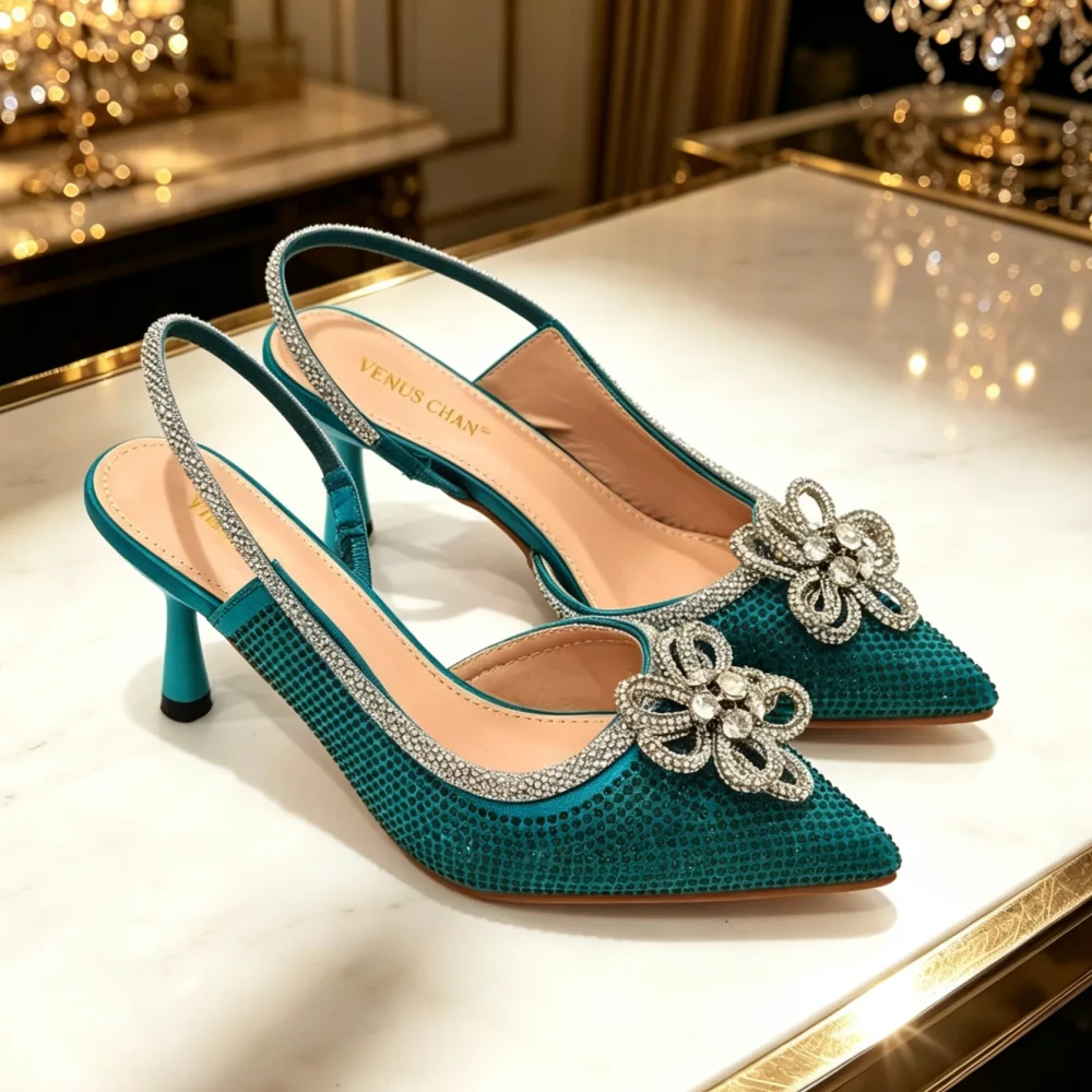 Neue spitze Damenschuhe und Sandalen, luxuriöse Designer-Sandalen mit hohen Absätzen für Hochzeiten, nigerianische Damenschuhe für Partys – Detail 18