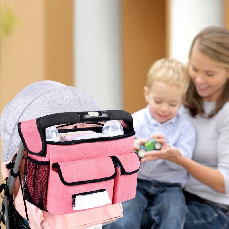 

Baby Stroller Storage Large Capacity Travel Hanging Bag Mummy Bag Phone Bottle Holder Pram Tissue Diaper Bags Baby Stroller Bag