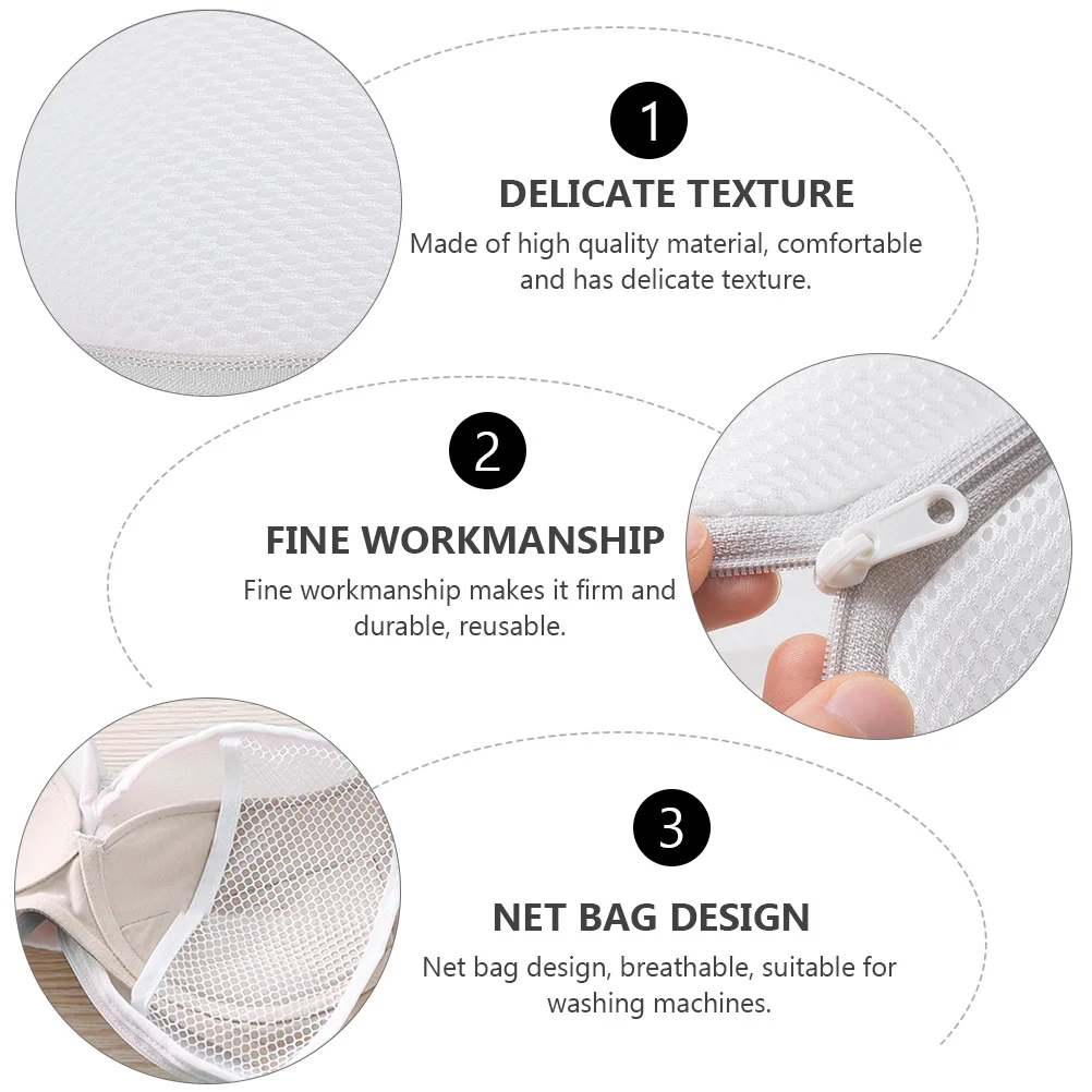 

1 Spherical Underwear Brassiere Laundry Bag Mesh Anti-Deformation Wash Bag For Machine Washing Reusable